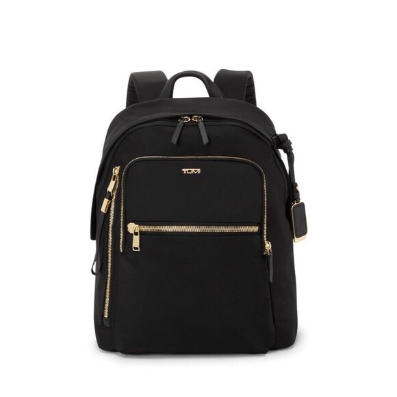 Tumi Voyageur Halsey Backpack -Black/Gold NWT